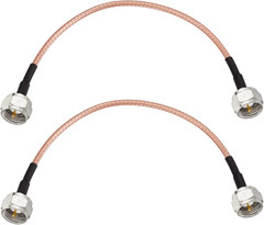TV Coax Cable, 6 inches Slim Coax 75 Ohm RG179 with F-Type Connectors for TV, Sa
