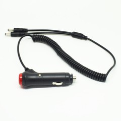 1pc 1.8M Red “Push ON” Button Car Cigarette Plug to Dual DC 5.5×2.1mm Male Cable