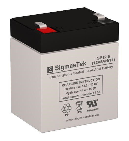 SigmasTek Replacement SLA Battery For Leoch DJW12- 4.5 12V 5 AH F1 Battery