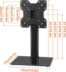 Universal Tabletop TV Stand Base 13-43 Inch Swivel Height Adjustable 77 Lb