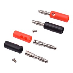 US Stock Male+Female 4mm Banana Plug + Socket Screw Connector J072 Audio Adapter