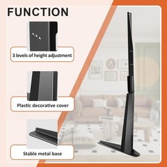 KKTONER Universal TV Stand Base for 27-65 inch Flat Screen Metal Black