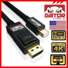 Mini DisplayPort to DisplayPort Cable Mini DP to DP Adapter HD Video 4K 60Hz 6FT