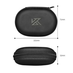 Small EVA Zippered Hard Case for Earphone Earbud Storage – Black