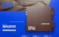 NEW Audio Control EPIC500 Epic Series 1-Channel Mono Car Audio Amplifier, 500W