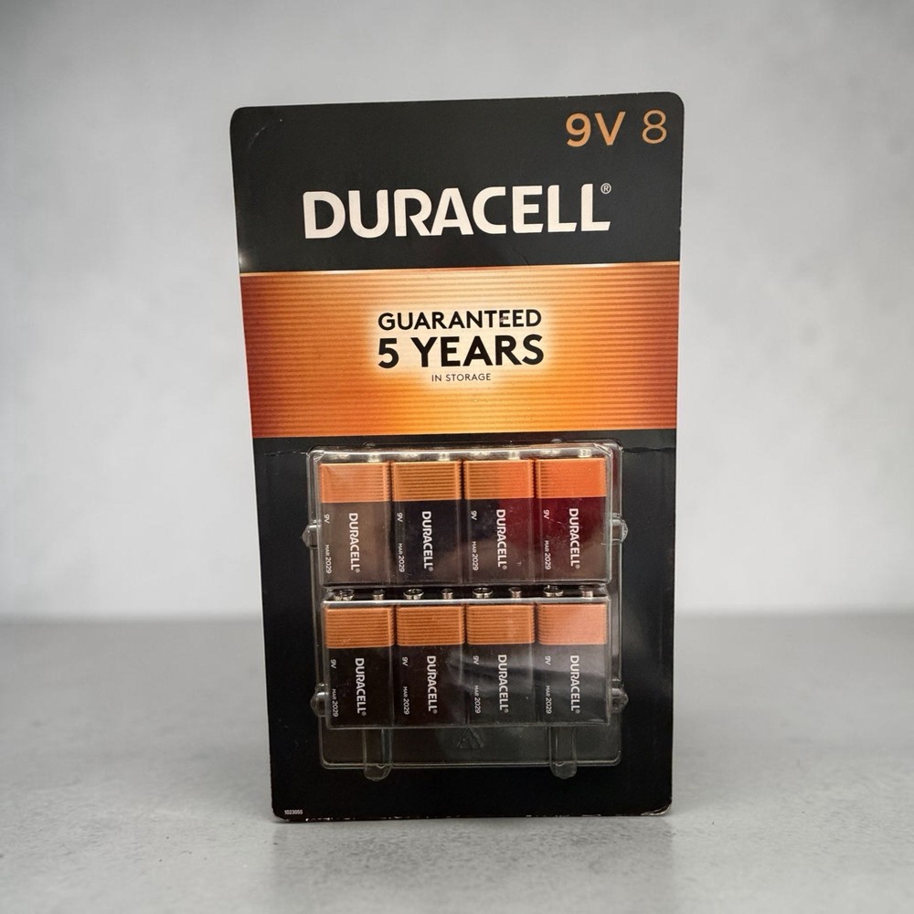 NEW~ Duracell 9V Batteries 8 pack MN1604TB8 Coppertop Sealed