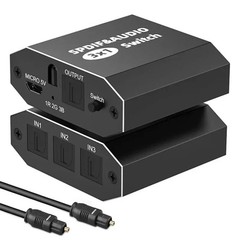 3-Port SPDIF Toslink Digital Optical Audio Switch 3×1 with IR Remote