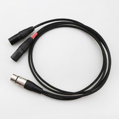 XLR 5-Pin Female to 2x 3-Pin Male Stereo or Dual-Elements Microphone Cable