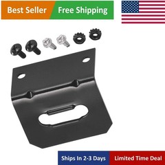 Universal Fit Black 4-Way Flat Mounting Bracket – Durable Steel Construction