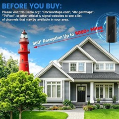 2026 5000+ Mile Digital TV Antenna – Free HDTV with 360° Reception & 8K Support