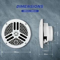 Boat Radio Marine Audio Package with 6.5” 240W Boat Speakers and Antenna
