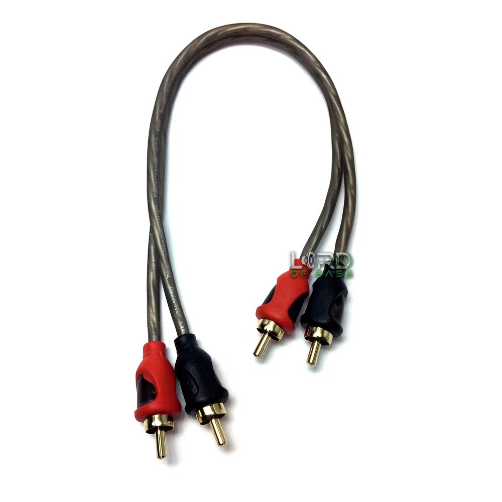 Lord of Bass 1 ft RCA Cable Wire Car Audio Amplifier 2 Channel Interconnect