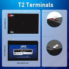 NPP Lithium 12.8V 8Ah LiFePO4 Phosphate Battery BMS with 4500-8000 Cycles RV