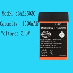 2Pcs BA225030 6V Ni-Mh Battery For HBC Crane Remote Pump Truck BA225030 Battery