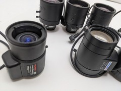 Lot Of 10 CCTV Lenses FUJINON, COMPUTAR, PELCO, RAINBOW – Mixed CS/C, Untested