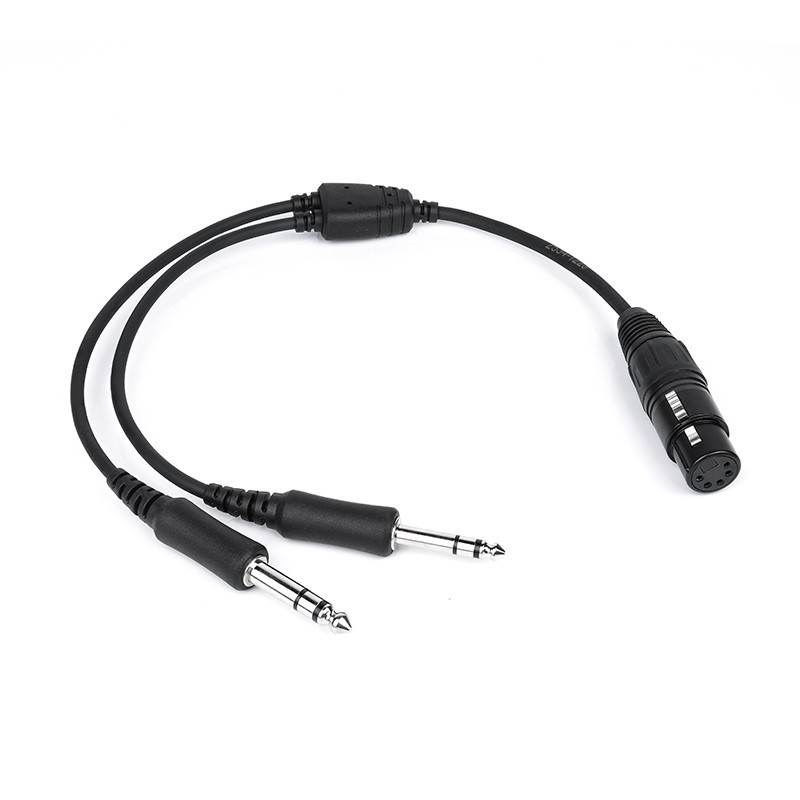 Arrowmax Airbus 5-Pin XLR to General Aviation (GA) twin-plug Adapter