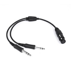 Arrowmax Airbus 5-Pin XLR to General Aviation (GA) twin-plug Adapter