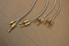 Qed Silver Special 25th anniversary edition Speaker Cable ( 4pc-2ft. ) mad in UK