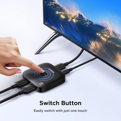 HDMI 2.1 Switch 2 in 1 Out 8K@60Hz Ultra HD Supports 4K@240Hz 4K@120Hz VRR HDR10