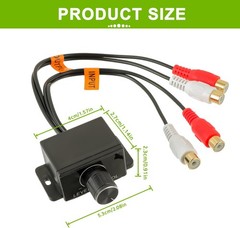 Universal Car Audio Amplifier RCA Level Controller Bass Volume Control Knob New