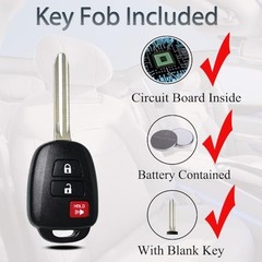 Key Fob Keyless Entry Fits for Toyota Tacoma RAV4 Prius C 4Runner 2013 2014