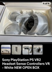 Sony PlayStation VR2 Headset + Sense Controllers, 120Hz USB-C, White/Black