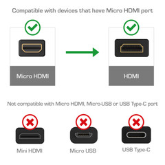 2PCS Micro HDMI Cable Micro HDMI to HDMI Cord Adapter Camera 4K TV Raspberry Pi