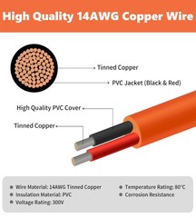 20FT Cable for Power Station EB3A/EB70/EB70S,GRECELL 288Wh Solar Generator 300W