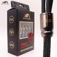 Elite Audio PRO 100% Copper 4 Channel 15′ ft RCA Audio Interconnect Stereo Cable