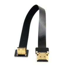CYFPV up Angled 90 Degree FPV Mini HDMI Male to HDMI Male FPC Flat