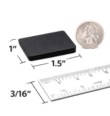 1″ x 1-1/2″ x 3/16″ Rectangular Waffle Grip Silicone 3M Non-Skid Bumper Pads
