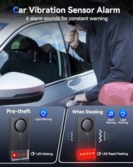 108dB Car Alarm System, Vehicle Anti-Theft Vibration One Alarm(one remote)