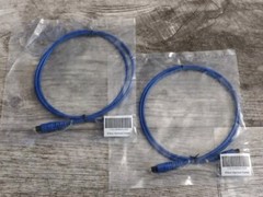 3′ Ft TOSLink Digital Optical Audio Fiber Optic Cable Wire Male to Male Lot Of 2