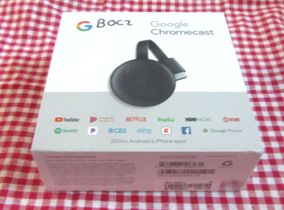 Google Chromecast 3rd Gen 1080p Wi-Fi HDMI Dongle Black GA00439-US