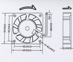 BP4010M5 FAN 5V DC 2P 40mm 40m 10mm 40x10x10 – 10 inches wire 2P terminal