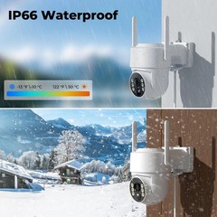 CAMCAMP 4MP Wireless Home Security Camera System Solar IP Cameras 10” Monitor