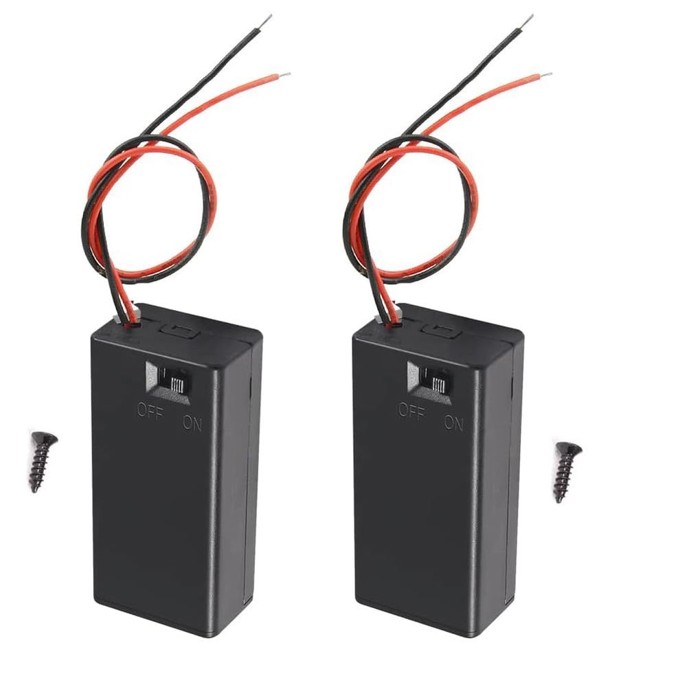 AIMPGSTL 2PCS 9V Battery Holder and Screws,9V with Switch 9V…