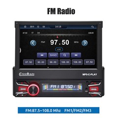 7″ Single 1 DIN Car Stereo Flip Out Touch Screen Radio Carplay MP5 USB +Camera
