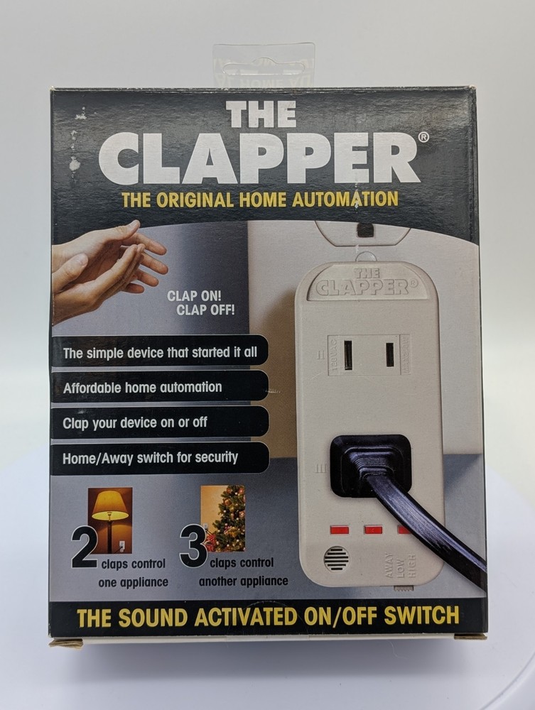The Clapper Sound Activated Light On/Off Switch New In Open Box w/Instructions