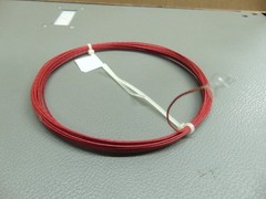 25 feet Vintage 26 AWG Silver plated copper Kapton PTFE Wire Red 19 strand SPC