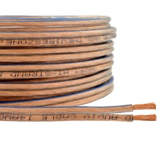 Car Home Audio Speaker Wire Transparent Clear Cable 14AWG 50ft 14/2 Gauge
