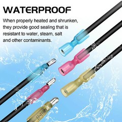 200pcs Heat Shrink Bullet Wire Connectors 22-10AWG Male Female Crimp Terminals