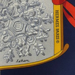 HERMES 90x90cm Navy Blue Silk Scarf 4-61-26 Open Box Condition