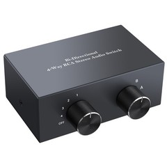 4X2/2X4 Audio Switch Splitter Stereo L/R Sound Channel Bi-Directional Switcher