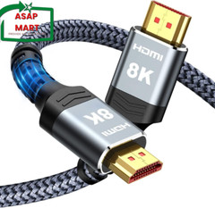 Highwings Short 8K HDMI Cable 1FT/0.3M 48Gbps, Ultra High Speed HDMI Braided Cor