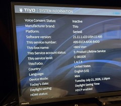 TiVo Mini Vox TCDA95000 4K UHD Remote Power Cord. Lifetime Service