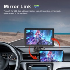 7″ Portable Car Stereo Radio Wireless Apple CarPlay Android Auto Touch Screen