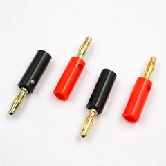 10Pcs Gold Plated Banana Plugs Audio Jack Speaker Wire Cable Screw Connector 4mm