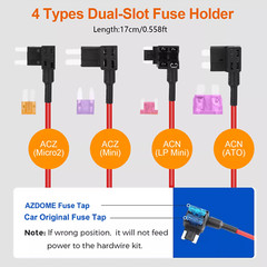 USB C Dash Cam Hardwire Kit For Fuse 12-24V to 5V/2A Type C Port Hard Wire Cable