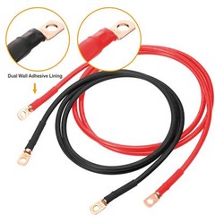 30/10PCS 1/0 AWG-3/8 Battery Lugs,Ring Wire 0 Guage Terminals,Battery Cable Ends